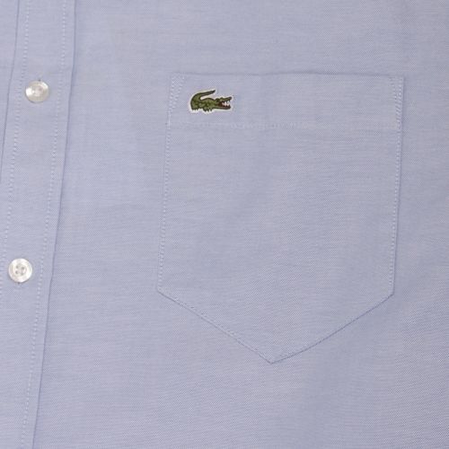 Mens Hemisphere Blue Oxford Regular Fit S/s Shirt 38512 by Lacoste from Hurleys