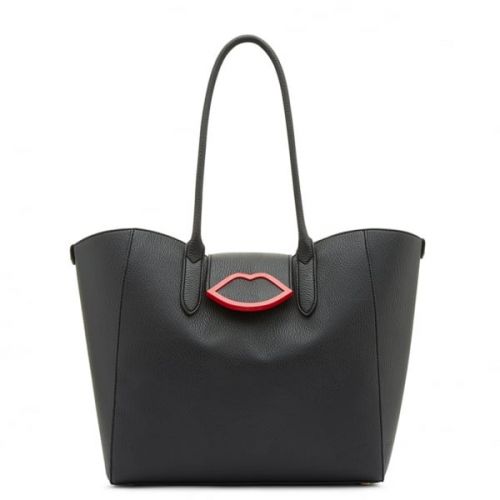 Womens Black Cupids Bow Sofia Tote Bag 11817 by Lulu Guinness from Hurleys