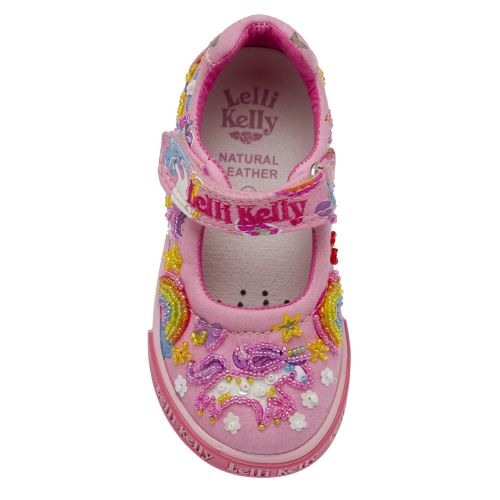 Baby Pink Unicorn Dolly Shoes (19-23) 39309 by Lelli Kelly from Hurleys