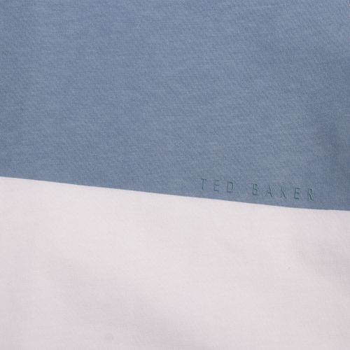 Mens White/Blue Squishh Stripe S/s T Shirt 73769 by Ted Baker from Hurleys