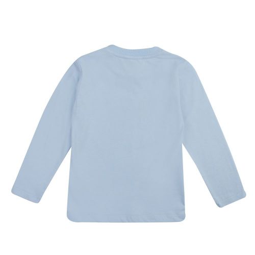 Baby Sky Blue Silver Toy Logo L/s T Shirt 90499 by Moschino from Hurleys