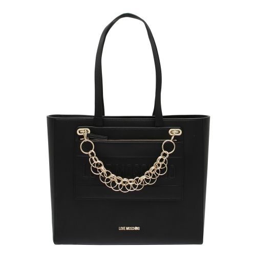 Womens Black Chain Links Shopper Bag 47927 by Love Moschino from Hurleys