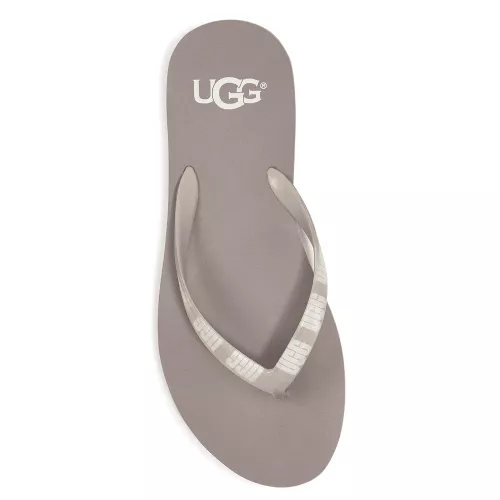 Womens Oyster Simi Graphic Flip Flops 60404 by UGG from Hurleys