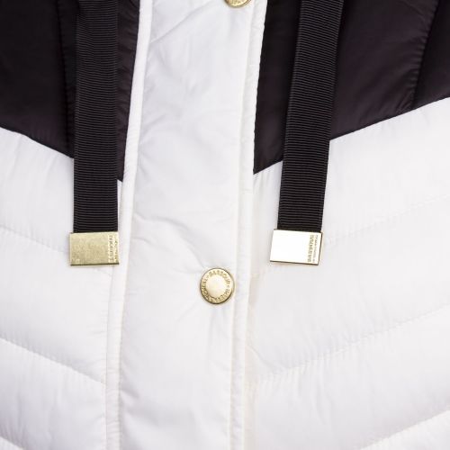 Womens White/Black Lightning Quilted Jacket 74499 by Barbour International from Hurleys