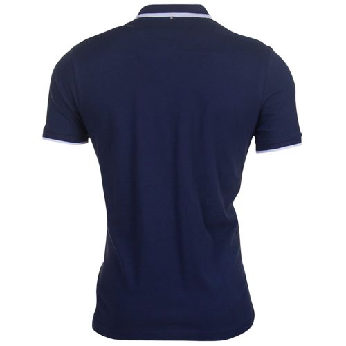 Mens Navy Multistripe S/s Polo Shirt 72436 by Pretty Green from Hurleys