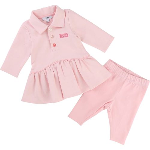 Baby Pink Dress & Leggings Set 13209 by BOSS from Hurleys