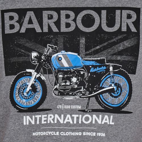 Mens Anthracite Greenwood S/s T Shirt 95675 by Barbour International from Hurleys