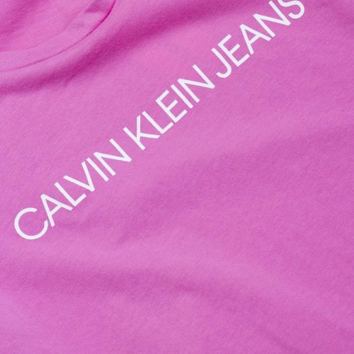 Womens Wild Orchid Institutional Logo Slim S/s T Shirt 26493 by Calvin Klein from Hurleys