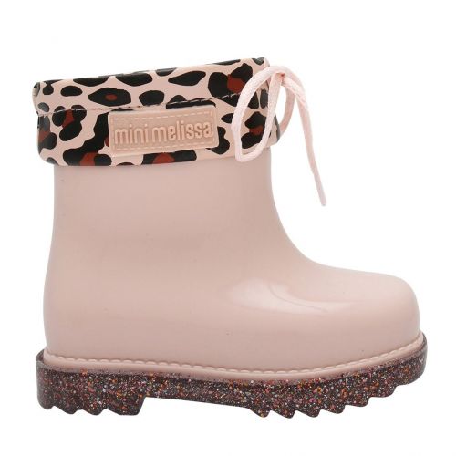 Girls Blush Glitter Mini Rain Boots (4-9) 91792 by Mini Melissa from Hurleys