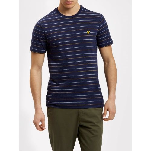 Mens Navy Pick Stitch S/s Tee Shirt 10811 by Lyle & Scott from Hurleys