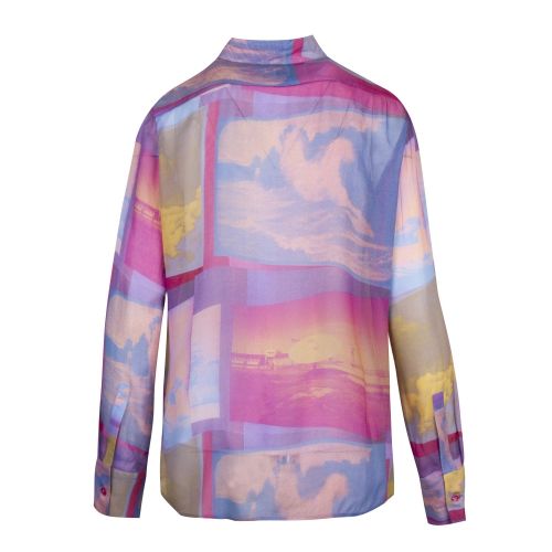 Womens Lilac Patchwork Chiffon L/s Blouse 56480 by PS Paul Smith from Hurleys