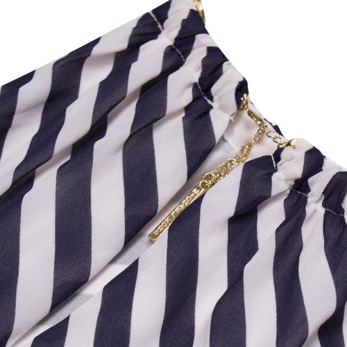 Womens True Navy Stripe Chain Neck Top 20278 by Michael Kors from Hurleys