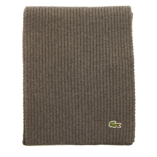 Mens Grey Knitted Scarf 14645 by Lacoste from Hurleys