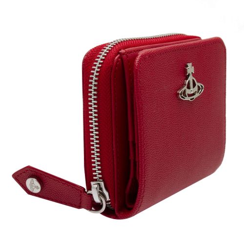 Womens Red Windsor Leather Small Zip Around Purse 76037 by Vivienne Westwood from Hurleys