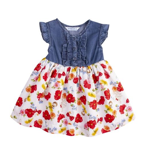 Infant Blue/Red Denim & Poppy Dress 58250 by Mayoral from Hurleys
