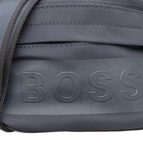 Mens Dark Blue Magnified B Bumbag 99772 by BOSS from Hurleys