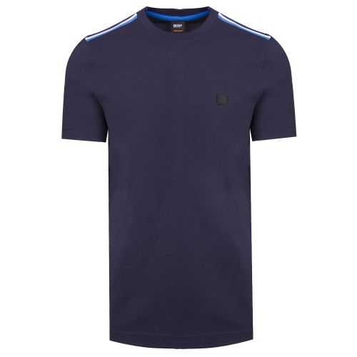 Casual Mens Dark Blue Tomcat Tape Detail S/s T Shirt 37590 by BOSS from Hurleys