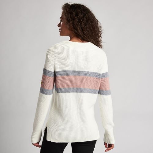 Womens Off White Strike Knitted Jumper 51342 by Barbour International from Hurleys