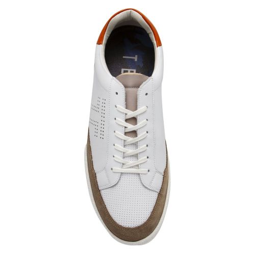 Mens White Acer Retro Trainers 88573 by Ted Baker from Hurleys