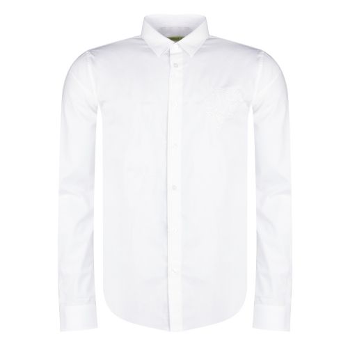 Mens White Logo Slim Fit L/s Shirt 32587 by Versace Jeans from Hurleys