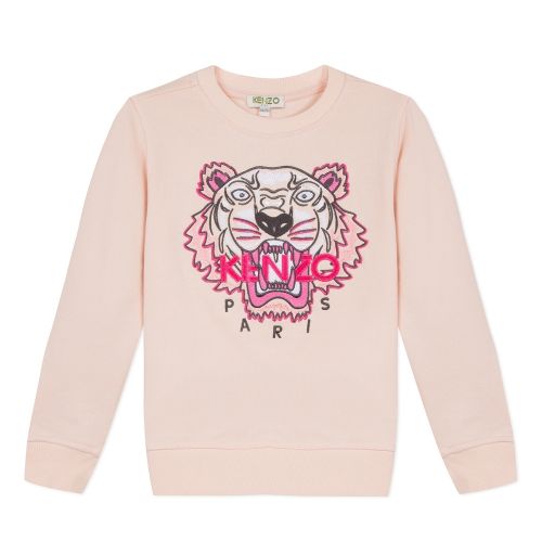 Junior Light Pink Tiger Sweat Top 45883 by Kenzo from Hurleys