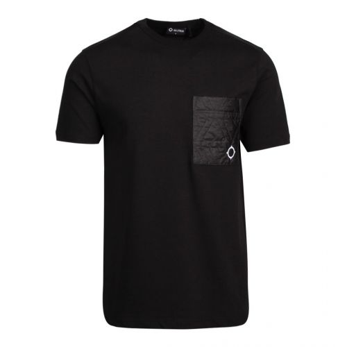 Mens Jet Black Quilted Pocket S/s T Shirt 94952 by MA.STRUM from Hurleys