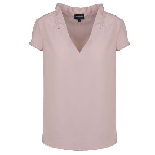 Womens Rose Ruffle Trim Top 37139 by Emporio Armani from Hurleys