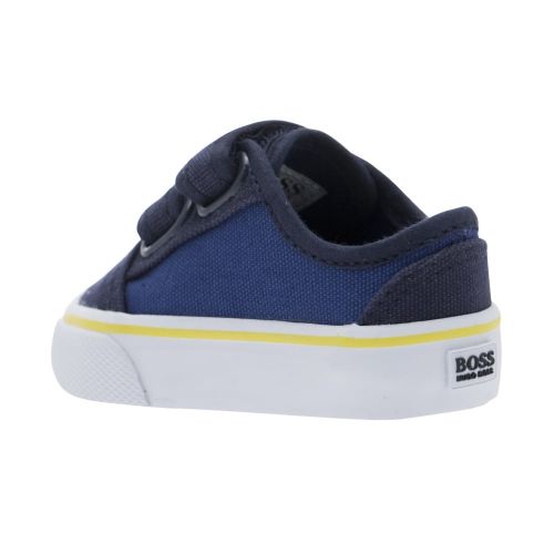 Boys Navy Branded Velcro Trainers (17-26) 19722 by BOSS from Hurleys