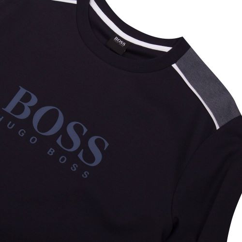 Mens Dark Blue Piping Detail Sweat Top 85768 by BOSS from Hurleys