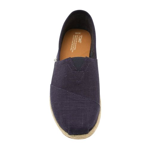 Mens Blue Linen Rope Sole Espadrille 8621 by Toms from Hurleys