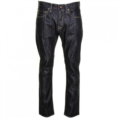 Mens 12oz F9.00 Blue Rinsed Wash ED-55 Relaxed Tapered Fit Jeans 18951 by Edwin from Hurleys