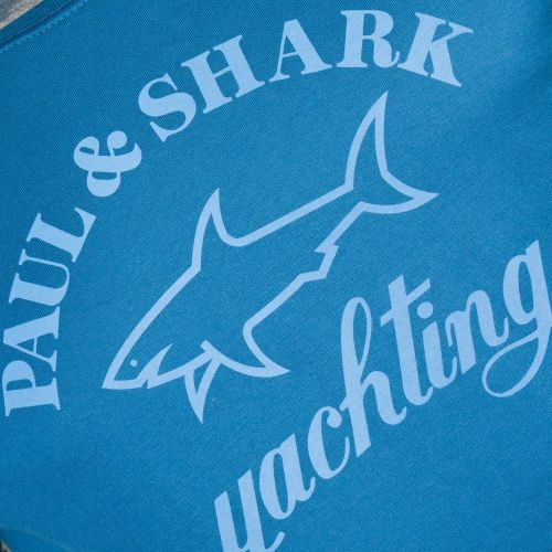 Paul & Shark Mens Blue Shark Fit Tonal Logo S/s Tee Shirt 64977 by Paul And Shark from Hurleys