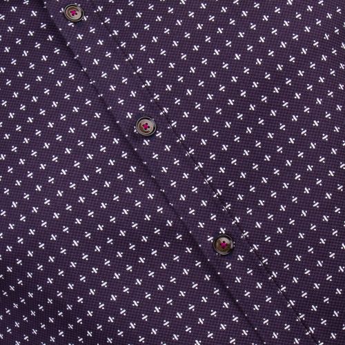 Mens Navy Texgeo Geo Print S/s Shirt 14194 by Ted Baker from Hurleys