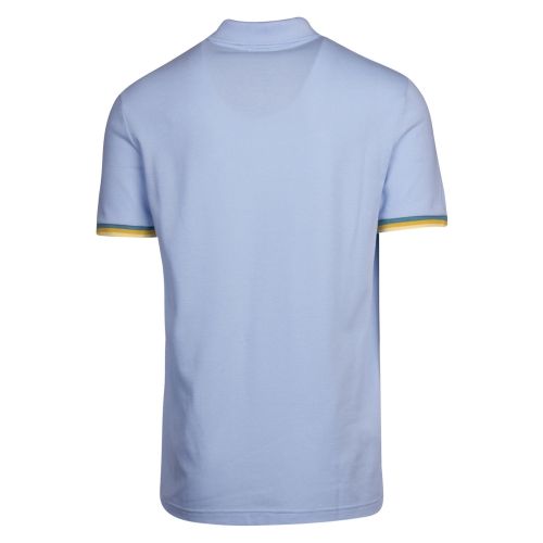 Mens Pale Blue Tape Detail Slim Fit S/s Polo Shirt 38547 by Lacoste from Hurleys