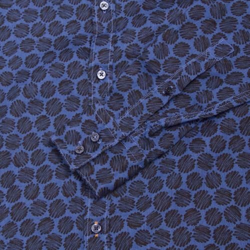 Casual Mens Dark Blue Relegant_1 Linen L/s Shirt 44874 by BOSS from Hurleys