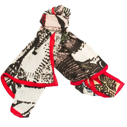 Womens Multi Rose Lip Lady Scarf 72867 by Lulu Guinness from Hurleys
