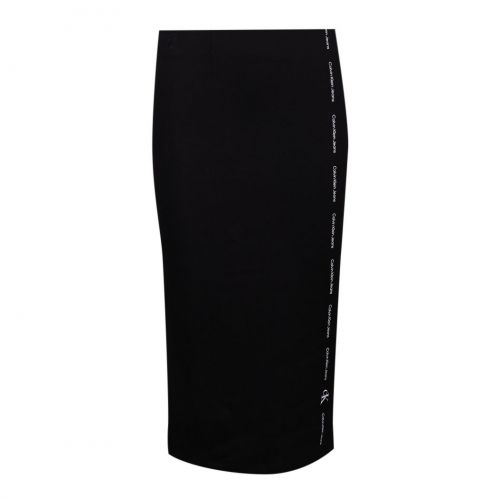 Womens Black Repeat Logo Milano Midi Skirt 101130 by Calvin Klein from Hurleys