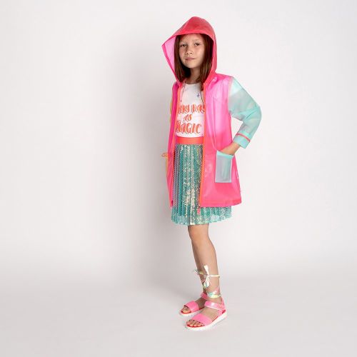 Girls Pink Transparent Raincoat 85190 by Billieblush from Hurleys
