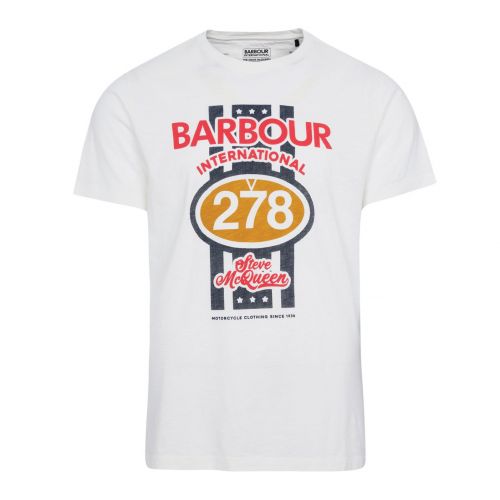 Mens Whisper White Chase S/s T Shirt 95686 by Barbour Steve McQueen Collection from Hurleys