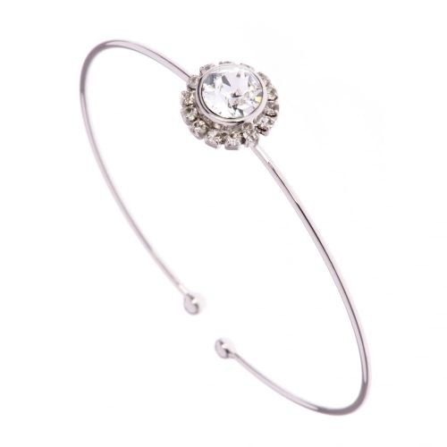 Womens Silver & Clear Crystal Sappelle Fine Cuff Bracelet 33146 by Ted Baker from Hurleys