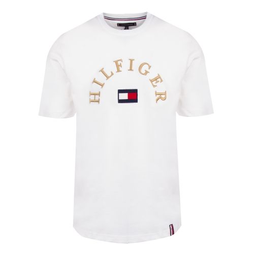 Mens White Arch Logo Regular Fit S/s T Shirt 52829 by Tommy Hilfiger from Hurleys