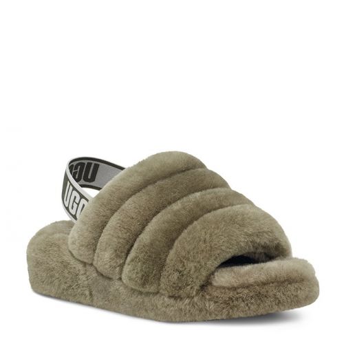 Womens Burnt Olive Fluff Yeah Slide Slippers 94060 by UGG from Hurleys