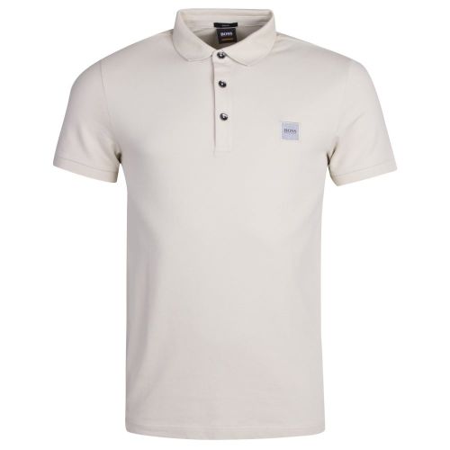 Casual Mens Open Beige Passenger Slim S/s Polo Shirt 26352 by BOSS from Hurleys