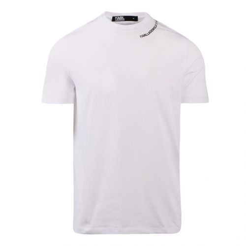 Mens White Neck Logo S/s T Shirt 108028 by Karl Lagerfeld from Hurleys