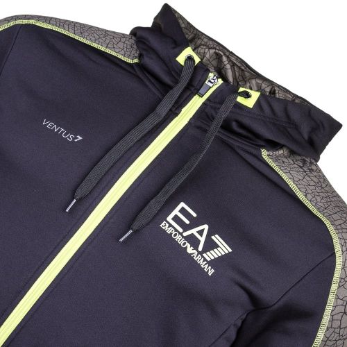 Mens Black Ventus7 Technology Hooded Sweat Top 64347 by EA7 from Hurleys