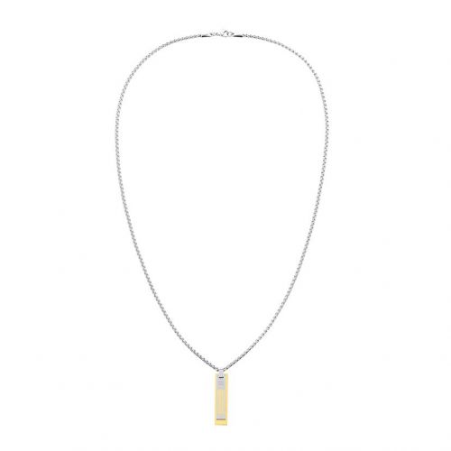 Mens Silver/Gold Double Dog Tag Necklace 94843 by Tommy Hilfiger from Hurleys