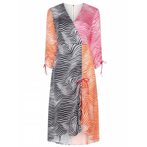 Womens Ivory Multi Wizzoh Zebra Rouched Midi Dress 60037 by Ted Baker from Hurleys