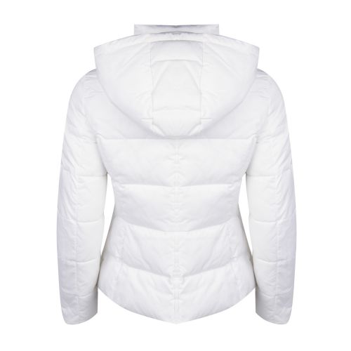 Womens White Short Down Padded Jacket 29044 by Emporio Armani from Hurleys