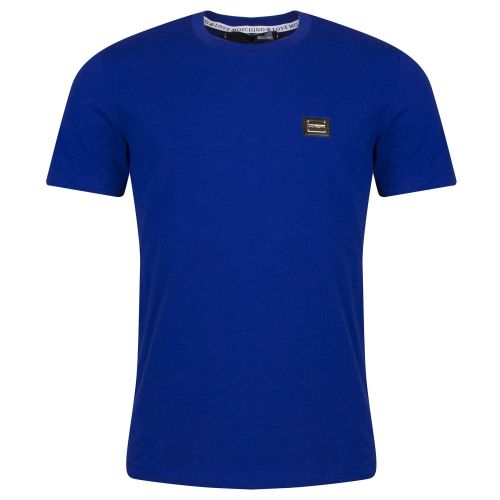 Mens Blue Logo Badge Slim S/s T Shirt 21448 by Love Moschino from Hurleys