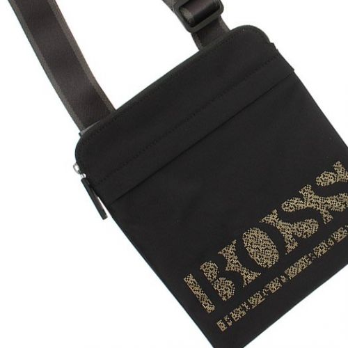 Mens Black Magnified_S Envelope Crossbody Bag 95381 by BOSS from Hurleys